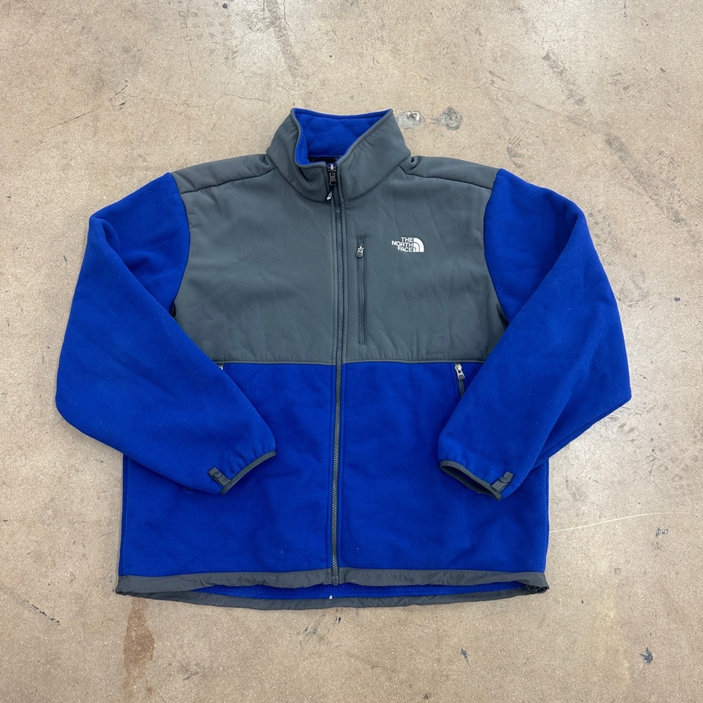 North Face Polartec VTG Fleece Ski Jacket Coat Men’s XXL Blue / Gray